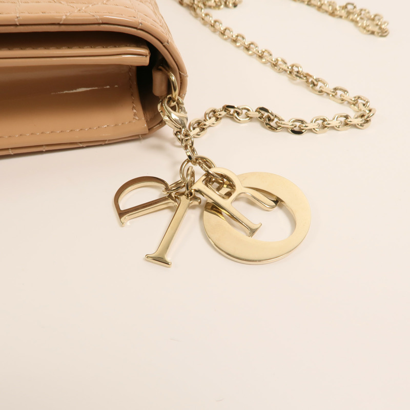 Dior 漆皮皮革Lady Dior Pouch鏈帶肩背袋-8
