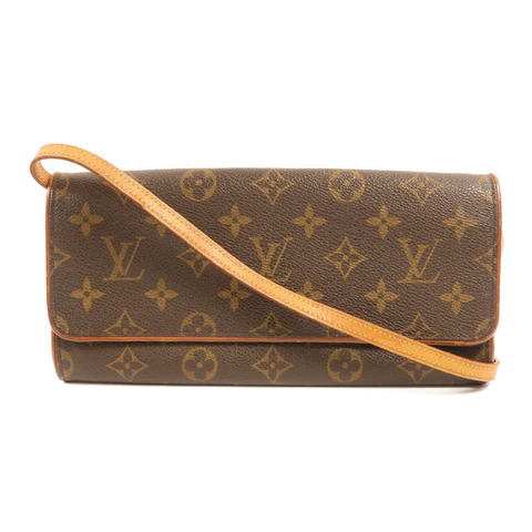 LOUIS VUITTON Monogram Pochette Twin GM金扣肩背袋