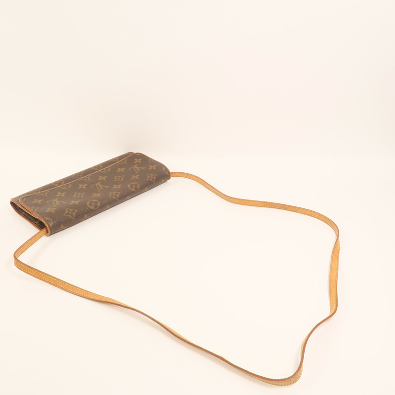 LOUIS VUITTON Monogram Pochette Twin GM金扣肩背袋-7