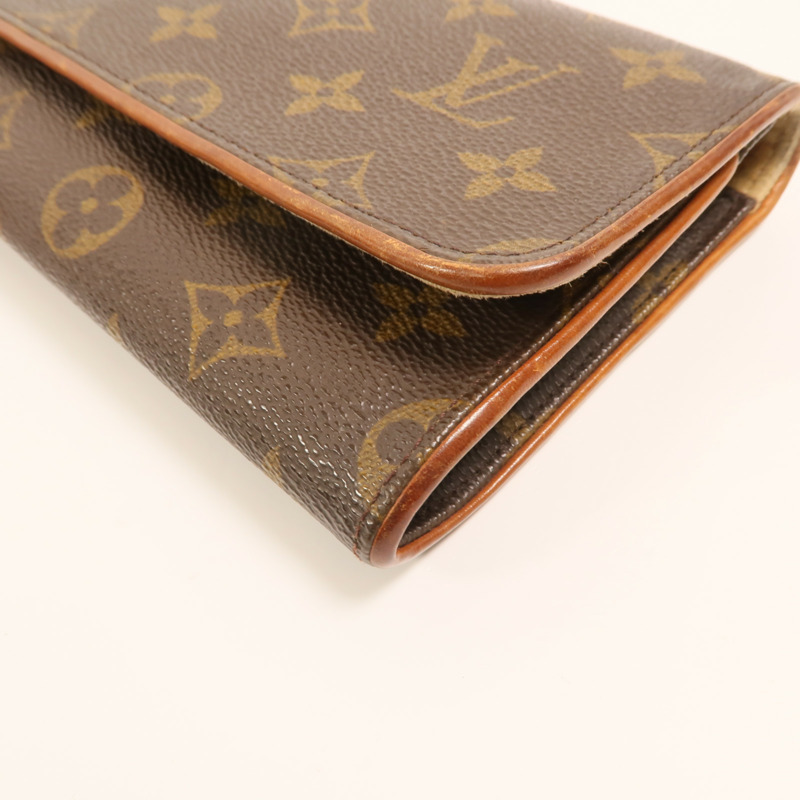LOUIS VUITTON Monogram Pochette Twin GM金扣肩背袋-8
