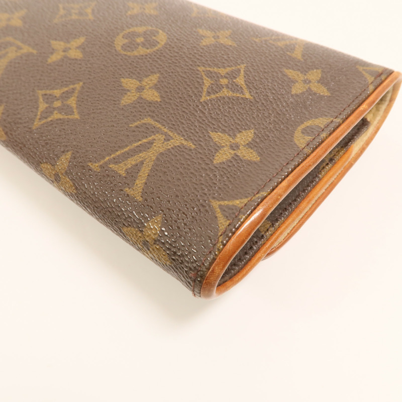 LOUIS VUITTON Monogram Pochette Twin GM金扣肩背袋-10