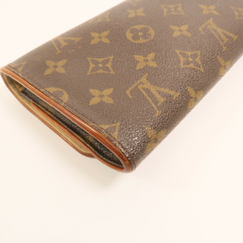 LOUIS VUITTON Monogram Pochette Twin GM金扣肩背袋-11