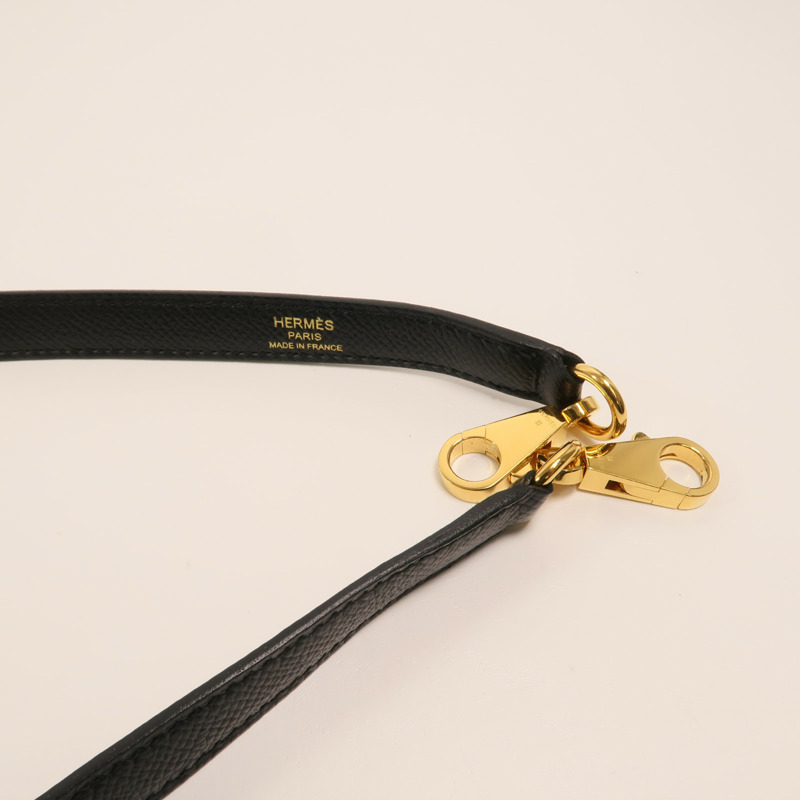 HERMES Epsom皮革Kelly 28手挽肩背兩用袋Noir-9