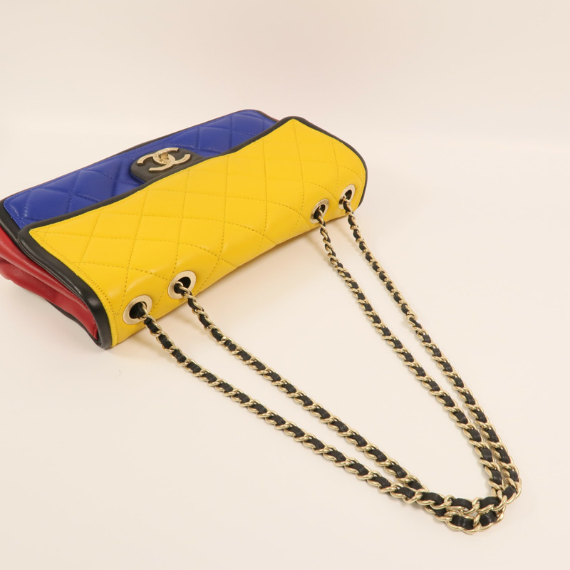 CHANEL 羊皮皮革Chain Shoulder鏈帶肩背袋-8