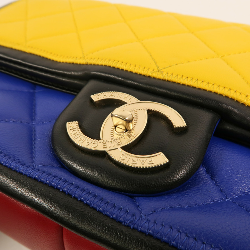 CHANEL 羊皮皮革Chain Shoulder鏈帶肩背袋-9