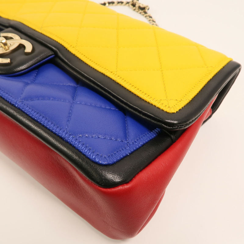 CHANEL 羊皮皮革Chain Shoulder鏈帶肩背袋-12