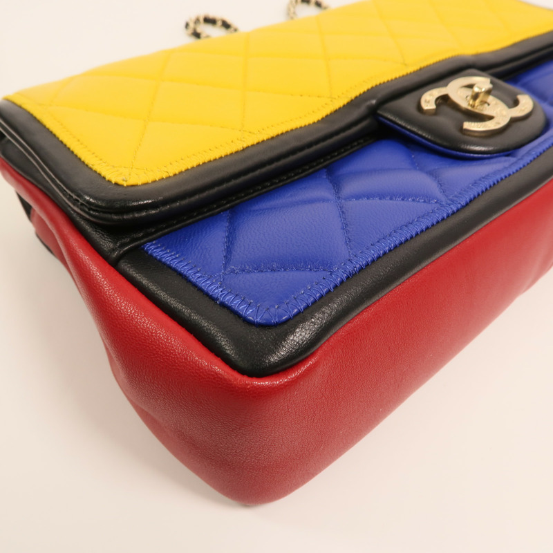 CHANEL 羊皮皮革Chain Shoulder鏈帶肩背袋-13