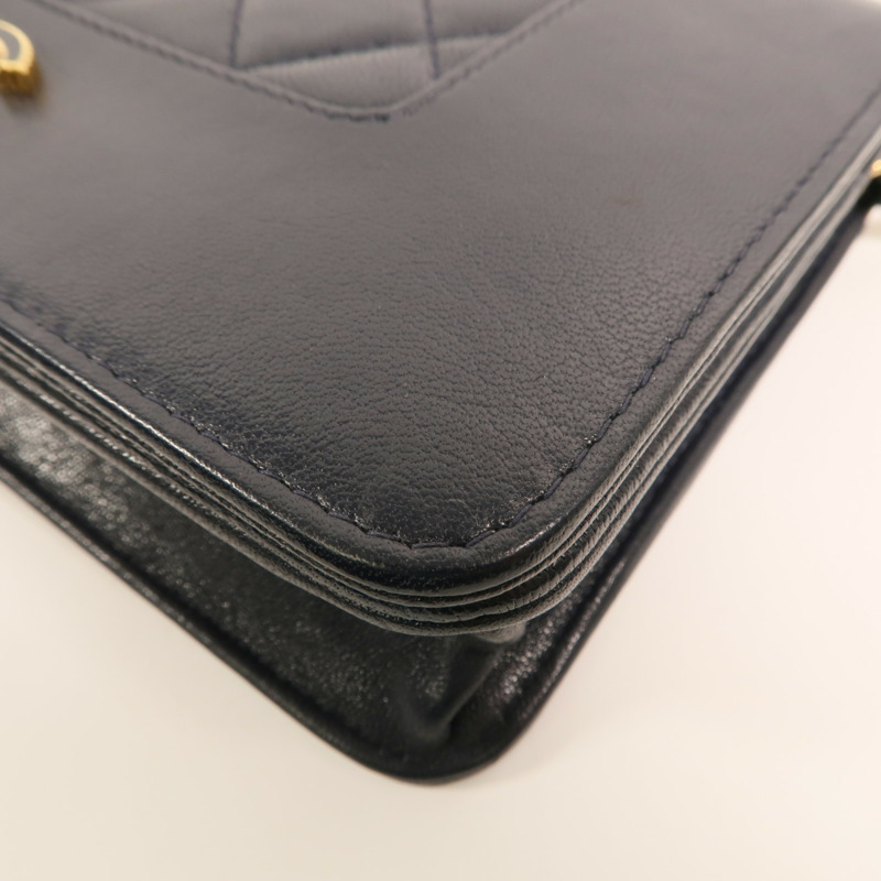 CHANEL 牛皮皮革Mademoiselle Wallet On Chain鏈帶肩背袋-10