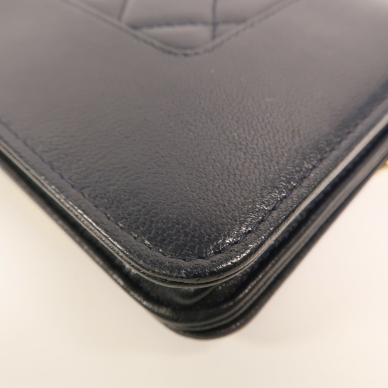 CHANEL 牛皮皮革Mademoiselle Wallet On Chain鏈帶肩背袋-12