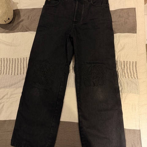 Loewe Anagram黑色長袖單寧牛仔褲 尺寸：46