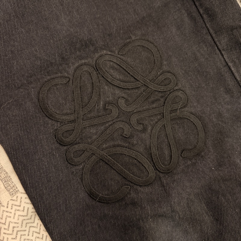 Loewe Anagram黑色長袖單寧牛仔褲 尺寸:46-2