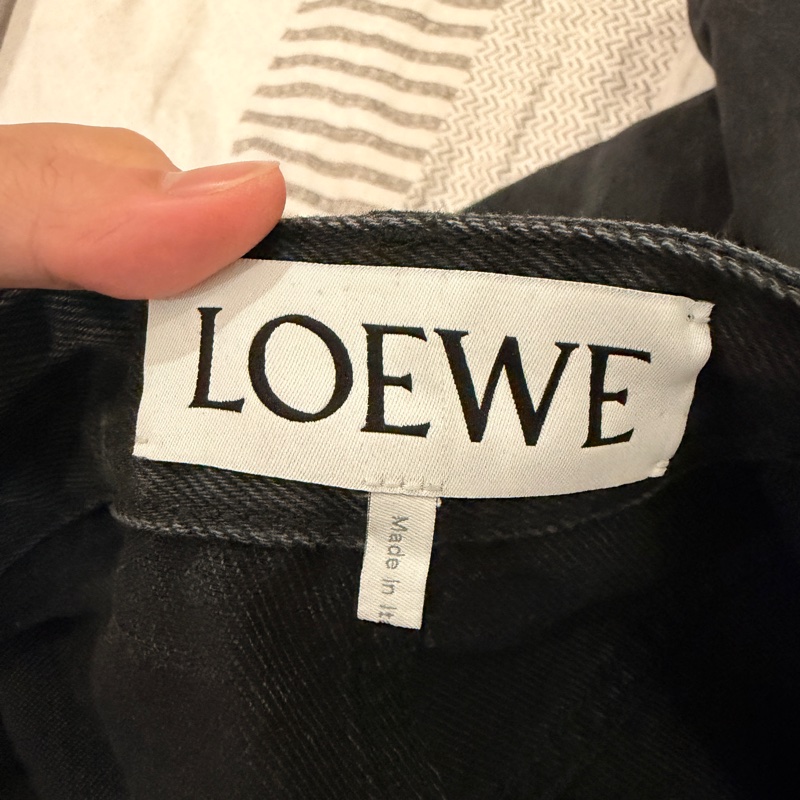 Loewe Anagram黑色長袖單寧牛仔褲 尺寸:46-4