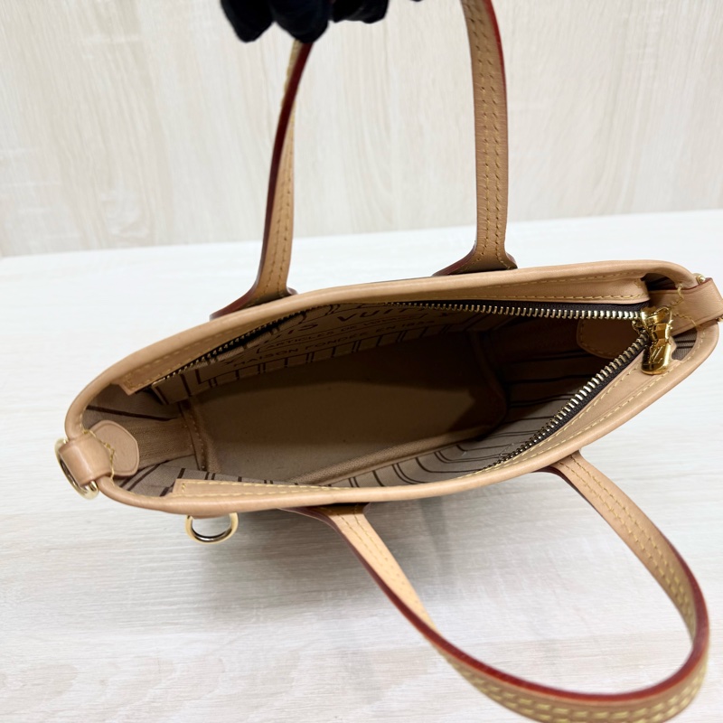 LV💕原花Neverfull BB奶茶背帶M46705-8