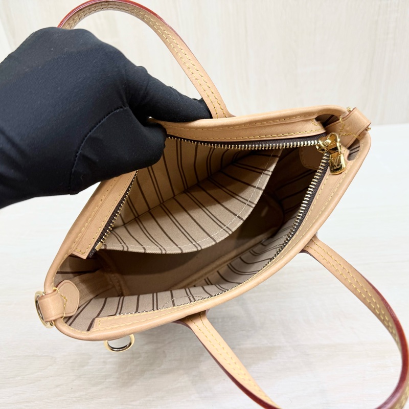 LV💕原花Neverfull BB奶茶背帶M46705-9