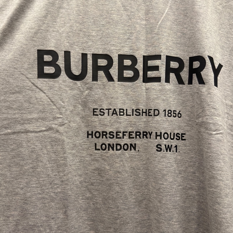 BURBERRY經典灰色圓領短袖-4