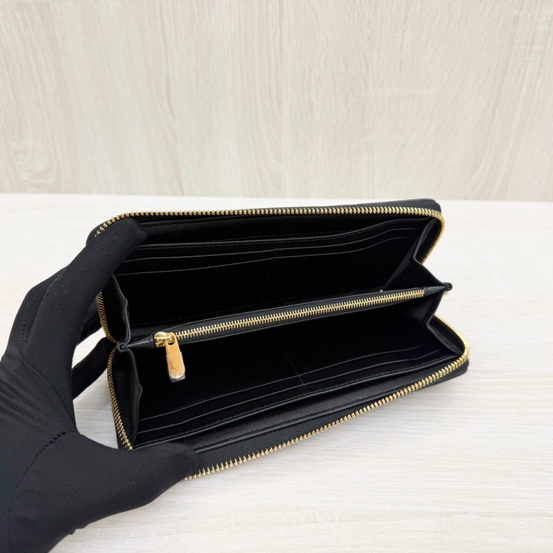 DIOR 26/2離櫃全新✨黑金羊皮Miss Caro Voyageur 薄款錢包-7