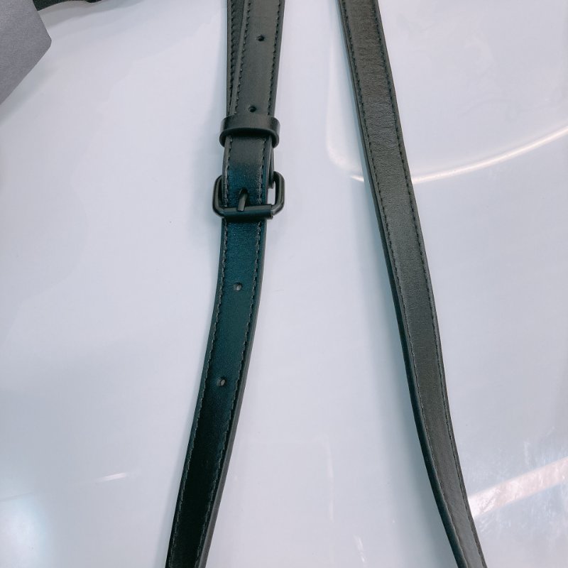 MS0667 Diesel 迪賽 腋下 牛仔布 全黑 黑漆五金 銀扣 1DR Plaque Shoulder Bag Denim So Black x PHW-18