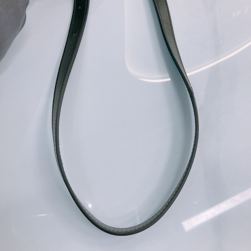 MS0667 Diesel 迪賽 腋下 牛仔布 全黑 黑漆五金 銀扣 1DR Plaque Shoulder Bag Denim So Black x PHW-19