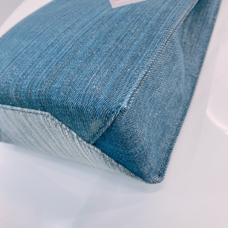 MS0666 Diesel 迪賽 購物 手提包 中號 牛仔布 牛仔藍 銀扣 Les Shoppers Tote Bag Size M Denim Blue x PHW-8