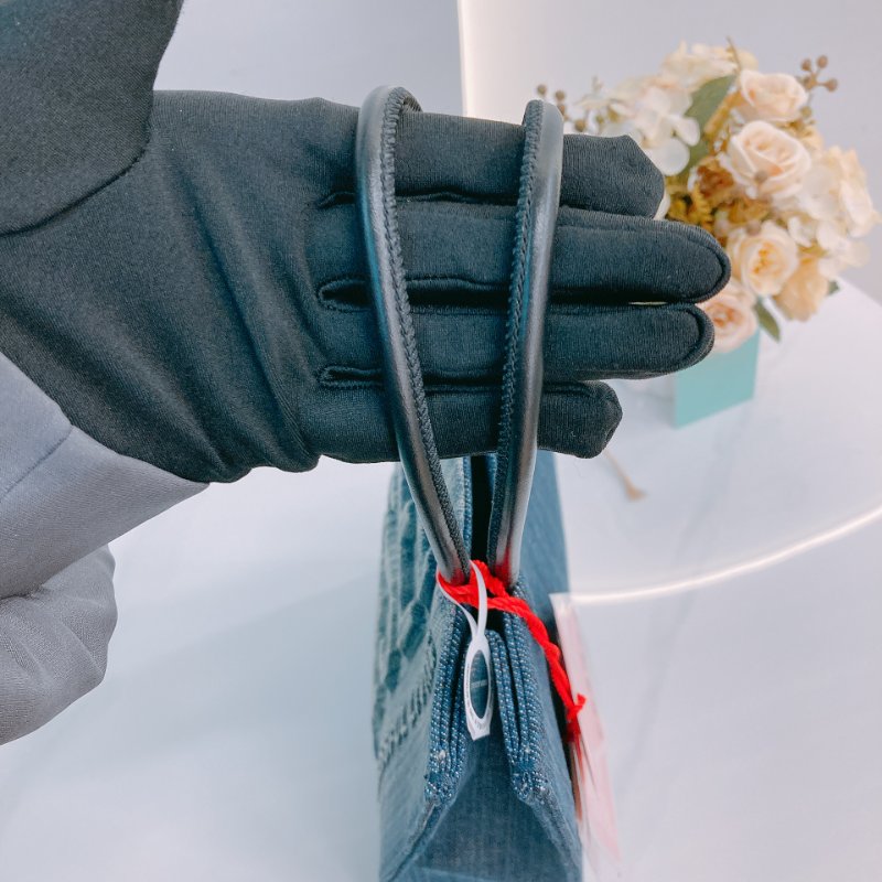 MS0666 Diesel 迪賽 購物 手提包 中號 牛仔布 牛仔藍 銀扣 Les Shoppers Tote Bag Size M Denim Blue x PHW-12