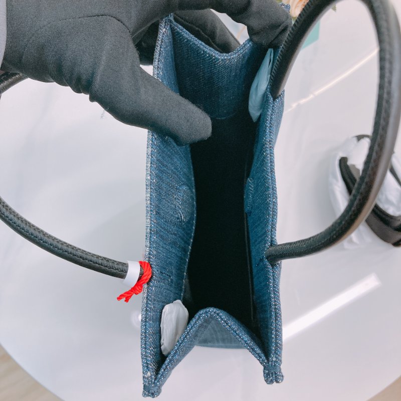 MS0666 Diesel 迪賽 購物 手提包 中號 牛仔布 牛仔藍 銀扣 Les Shoppers Tote Bag Size M Denim Blue x PHW-14