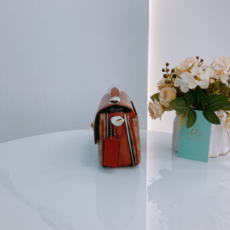 MS0663	Coach Cassie 17 Signature 3-Way Bag Canvas and Calfskin Tan x GHW-3