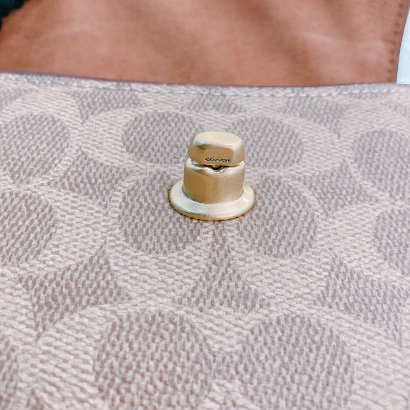 MS0663	Coach Cassie 17 Signature 3-Way Bag Canvas and Calfskin Tan x GHW-14