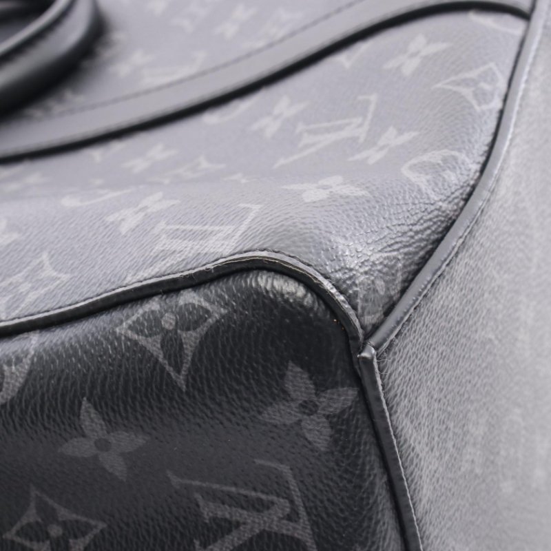 路易威登 LOUIS VUITTON Sac Plat 24H 單肩包Tote Bag M46451 Monogram eclipse canvas leather BK LV-4