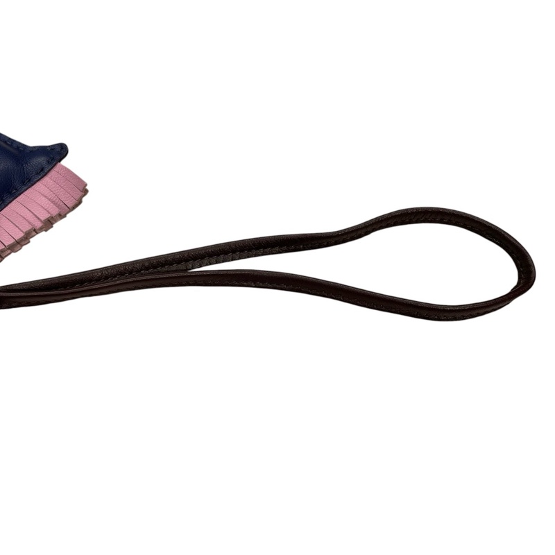 HERMES 愛馬仕 RODEO MM 小馬吊飾 小羊皮 深藍色-5