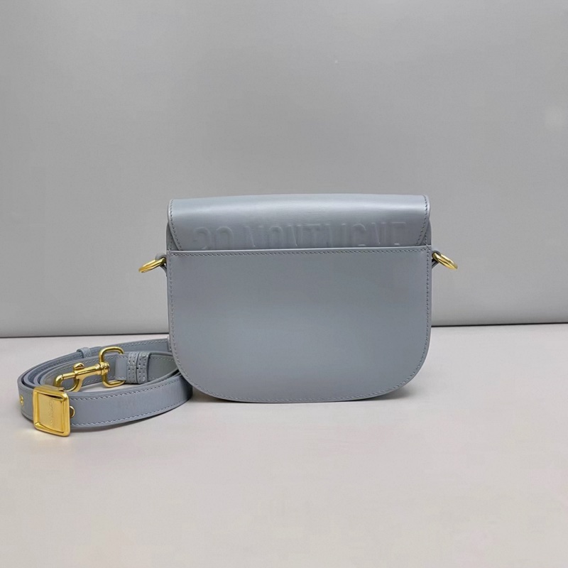 Dior迪奧Bobby小號霧霾藍全皮單肩斜挎包-1