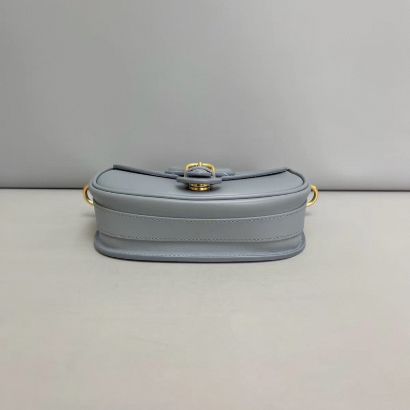 Dior迪奧Bobby小號霧霾藍全皮單肩斜挎包-3