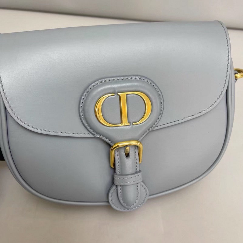 Dior迪奧Bobby小號霧霾藍全皮單肩斜挎包-5