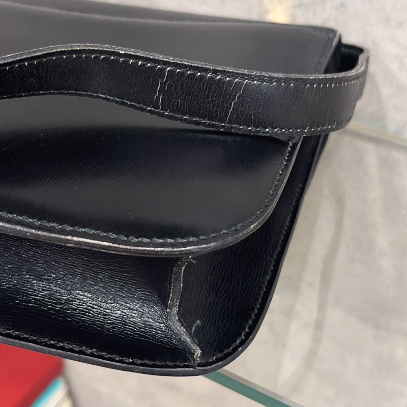 Hermes 愛馬仕 黑金全皮24公分康康包-3