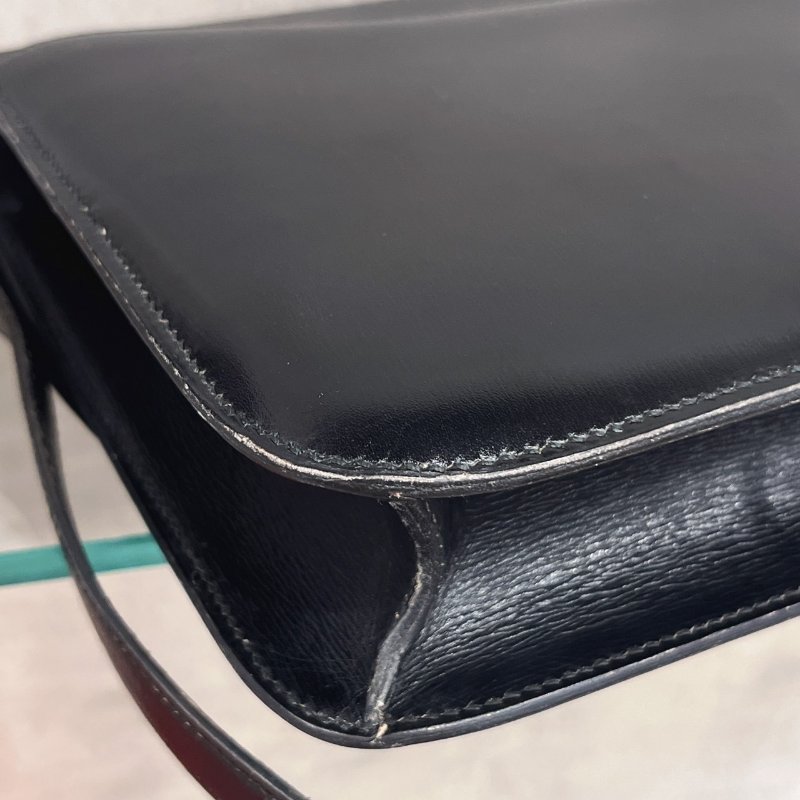 Hermes 愛馬仕 黑金全皮24公分康康包-6