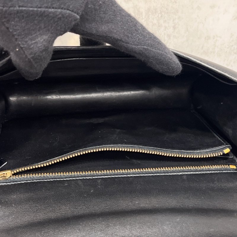 Hermes 愛馬仕 黑金全皮24公分康康包-7