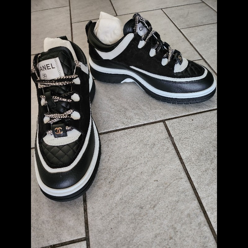 chanel真皮休閒鞋36.5-8