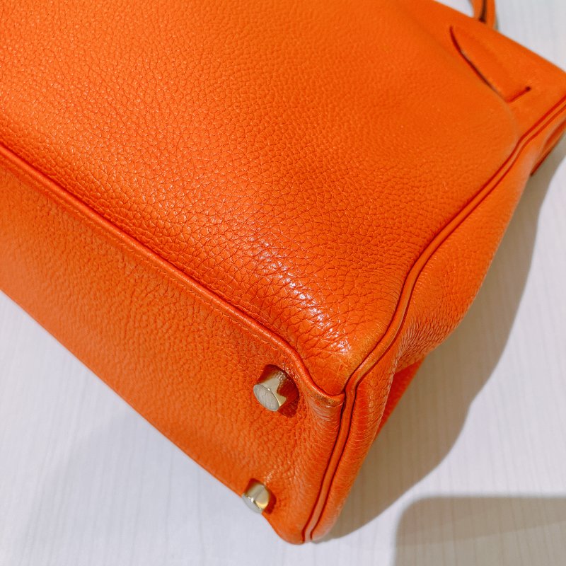 TK2002	  愛馬仕 橙色拼金 Hermes Kelly 32 Togo Orange X GHW #Square L-10