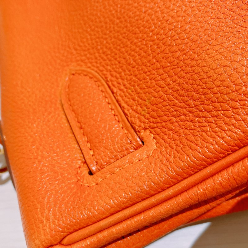 TK2002	  愛馬仕 橙色拼金 Hermes Kelly 32 Togo Orange X GHW #Square L-18