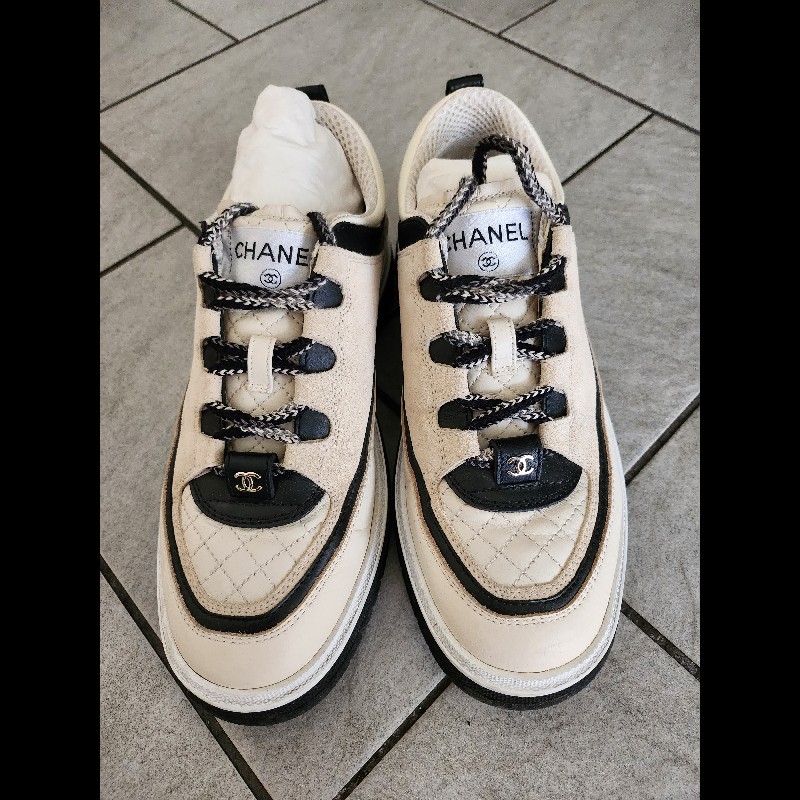 chanel真皮休閒鞋36.5-0