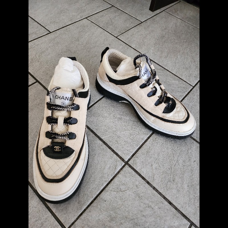 chanel真皮休閒鞋36.5-1
