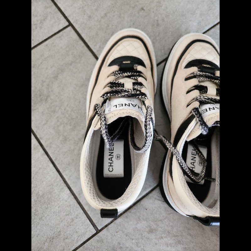 chanel真皮休閒鞋36.5-10