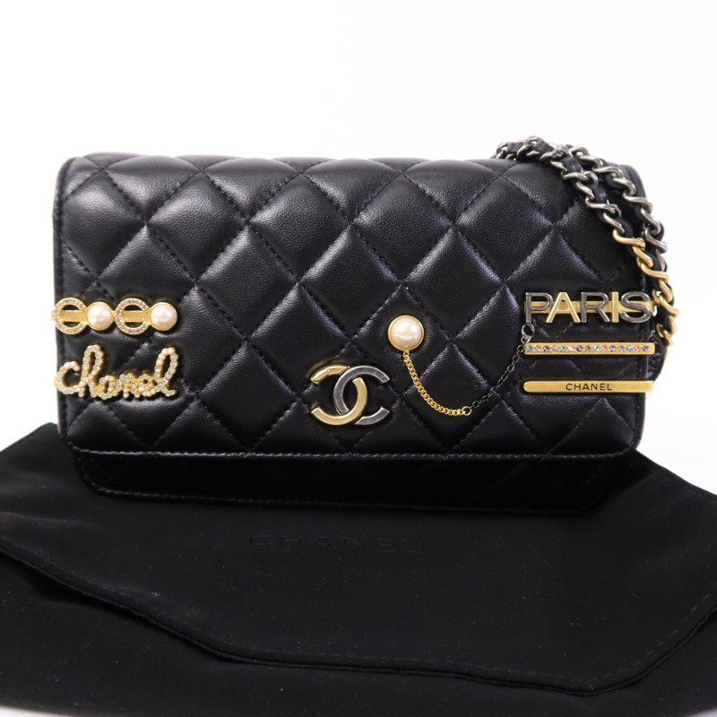 CHANEL 羊皮皮革Wallet On Chain肩背袋-7