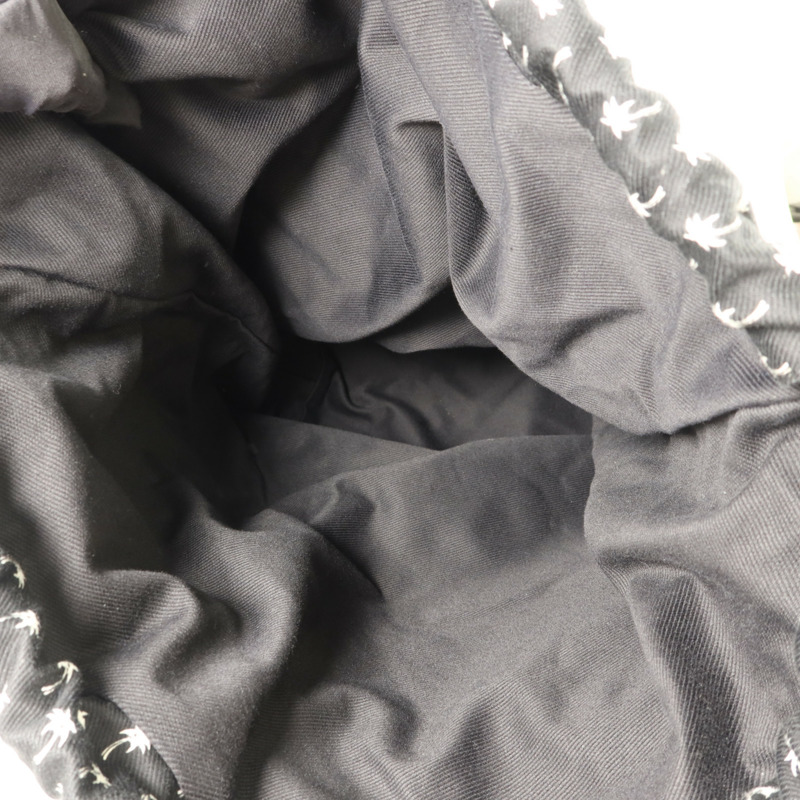 SAINT LAURENT 牛皮皮革/帆布Teddy Drawstring Tote Bag手挽袋-4