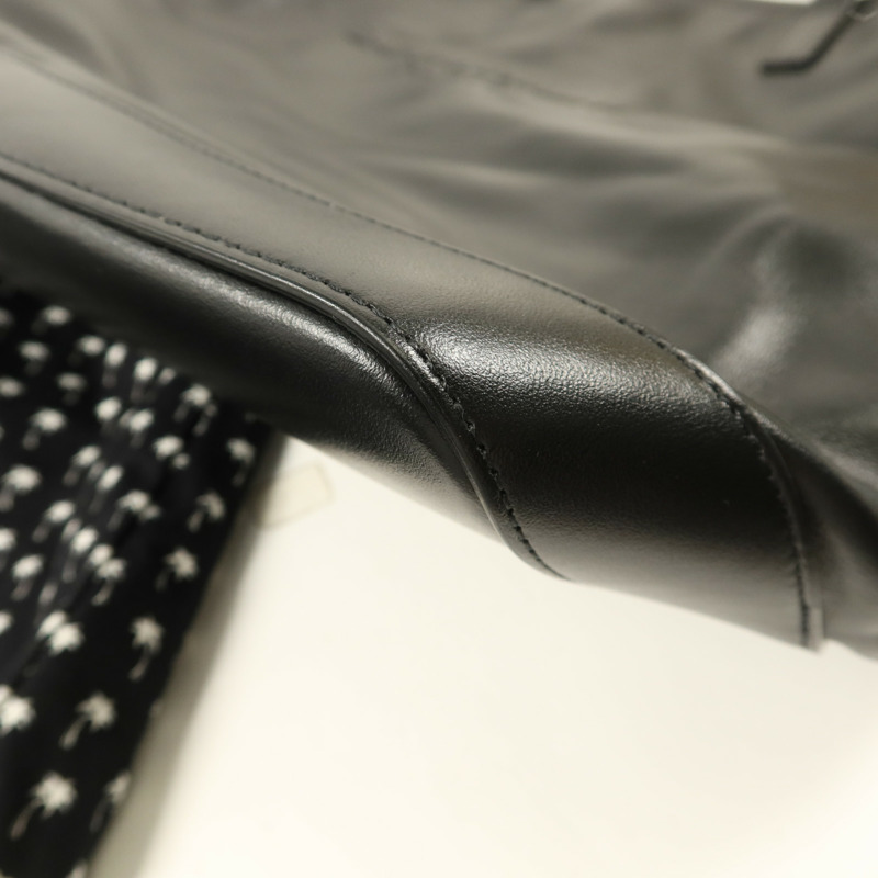 SAINT LAURENT 牛皮皮革/帆布Teddy Drawstring Tote Bag手挽袋-12