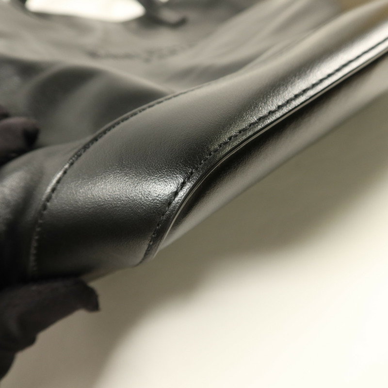 SAINT LAURENT 牛皮皮革/帆布Teddy Drawstring Tote Bag手挽袋-13