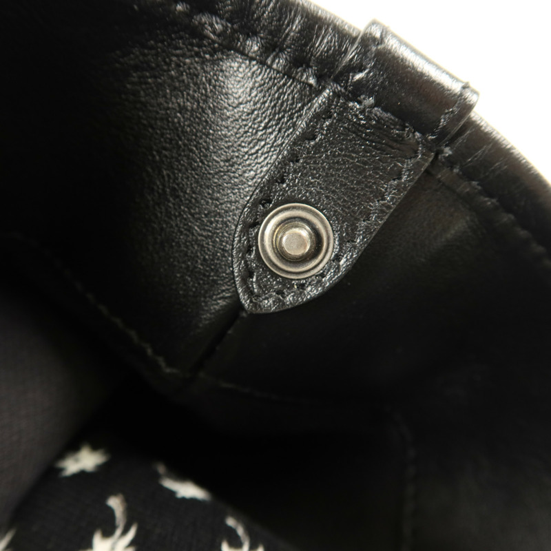 SAINT LAURENT 牛皮皮革/帆布Teddy Drawstring Tote Bag手挽袋-16