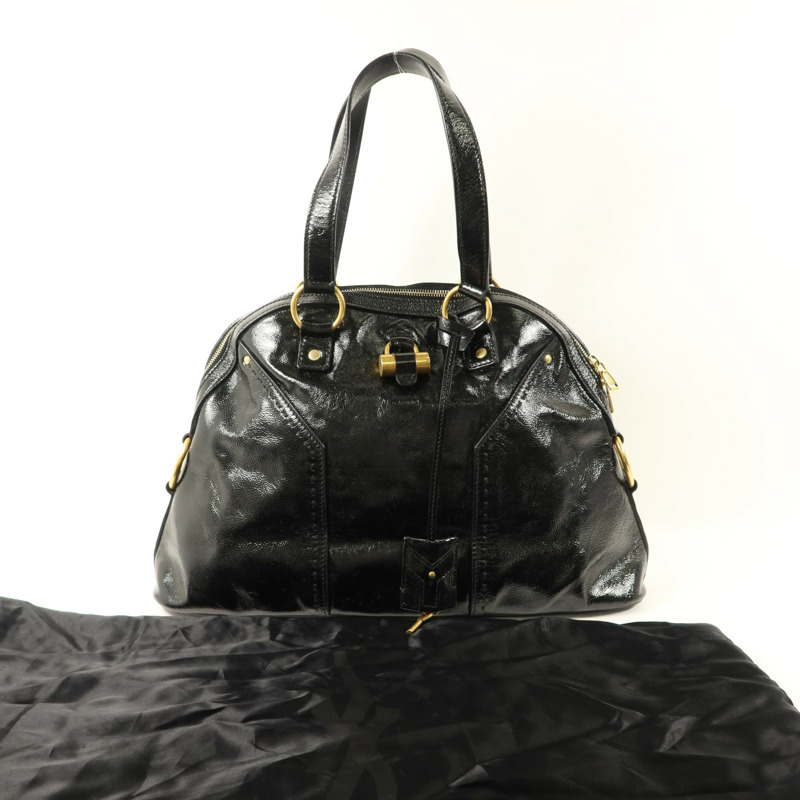 YVES SAINT LAURENT 漆皮皮革Muse Shoulder Bag肩背袋-8