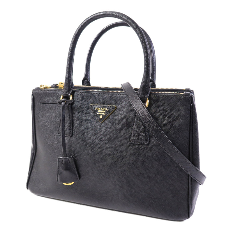 PRADA 牛皮皮革Saffiano Lux手挽肩背兩用袋-2