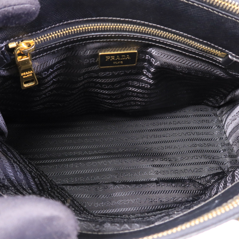 PRADA 牛皮皮革Saffiano Lux手挽肩背兩用袋-4