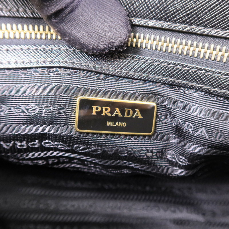 PRADA 牛皮皮革Saffiano Lux手挽肩背兩用袋-5